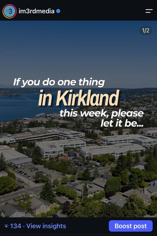 Neighborhood post about things to do in Kirkland